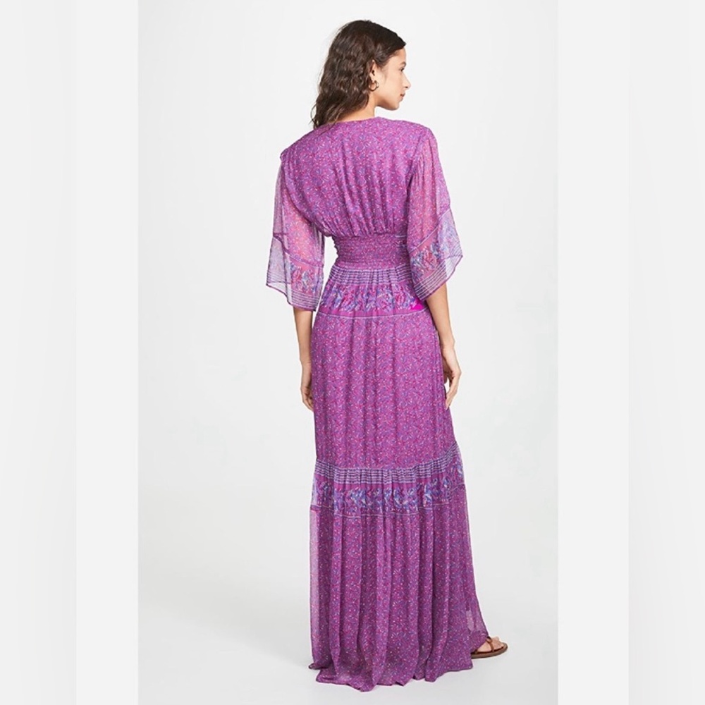 ba&sh Lavender Purple Floral Wrap Maxi Dress - Picture 4 of 10